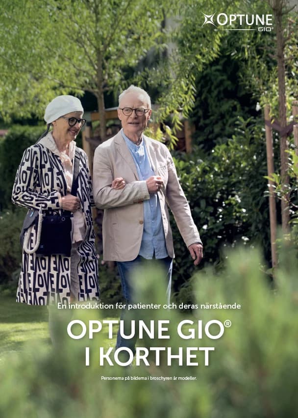 Optune GIO medical device for glioblastoma treatment showing a compact, wearable tumor therapy system